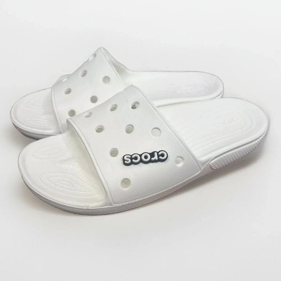 Crocs Classic Slide Sandals Unisex White Men's 10 / Women's 12 - Picture 1 of 12